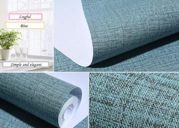 Moisture - proof Damask Self Adhesive Wallpaper Cbalt Glue Color 61cm*50m