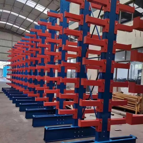 Industrial Cantilever Rack System for Pipe Storage 24-60 Inch Arms
