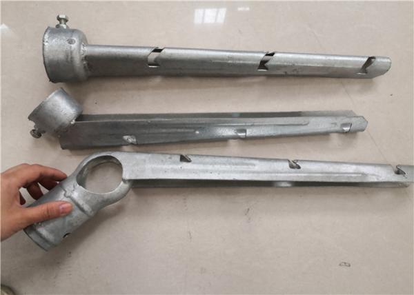 45° Barbed Wire Extension Arm , 3 Strand Galvanized Barb Wire Arm 2 1/2 X 1 5/8
