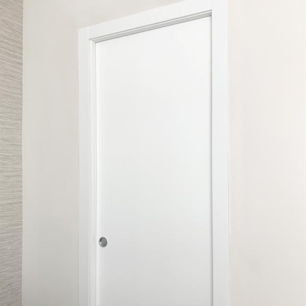 Apartment Melamine Wooden Interior Doors Modern Design Black Brown