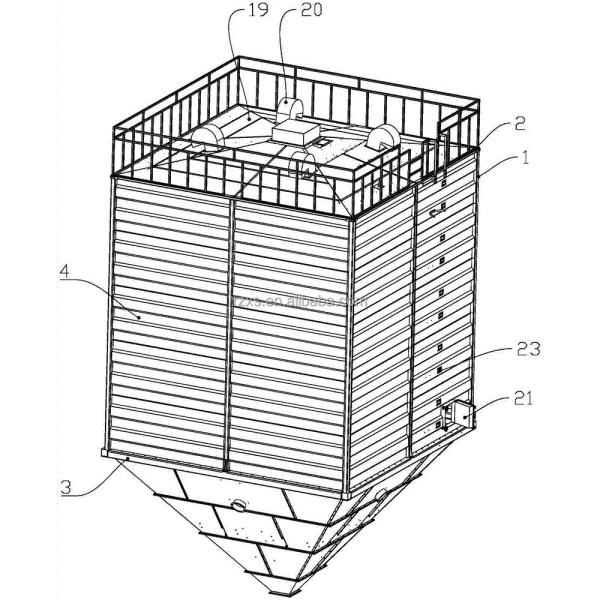 STR 50t Armazenamento de milho de alta umidade Hopper Bin Dispensador de grãos Silos de grãos feitos para durar