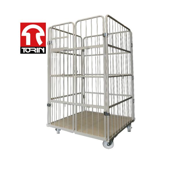 Torin Dz268 High Quality Foldable Storage Container With Wheels, Storage Cart, Metal Wire Mesh Container