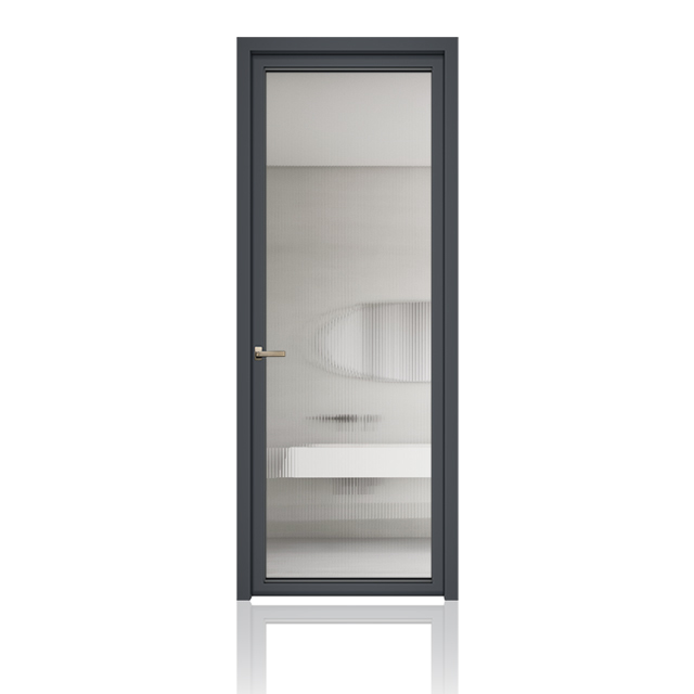 Airtight Interior Aluminium Glass Bathroom Door Heavy Duty Double Glass
