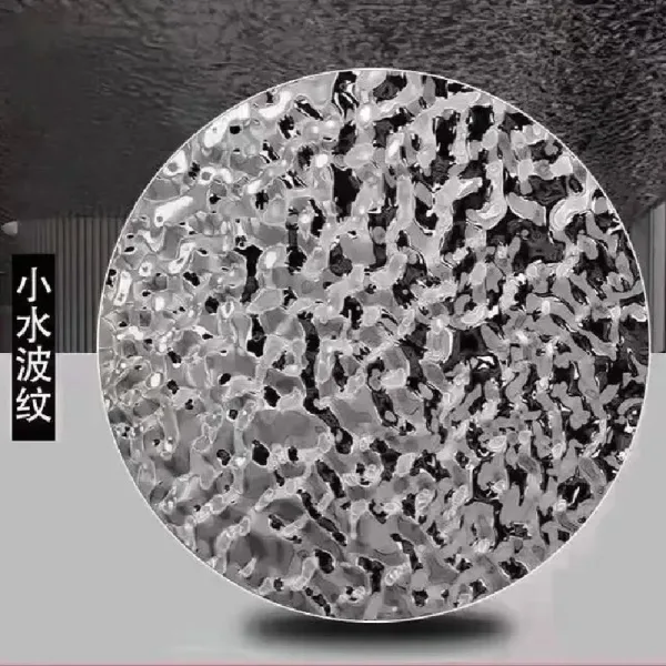 Mirror Polished 430 Grade Cold Rolled Water Ripple Stainless Steel Sheet with PVD Color