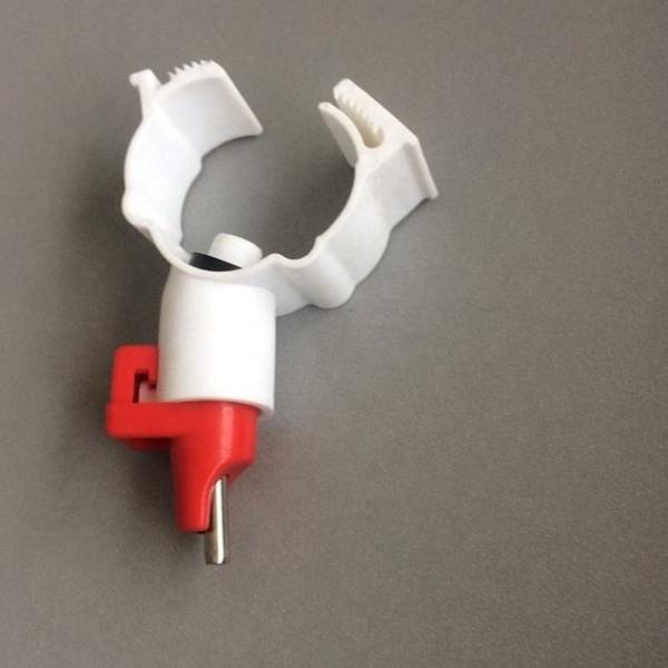 Bebedor de mamilo de pato automático para equipamentos de pecuária de aves, bebedor de mamilo de água com clipes para aves de capoeira