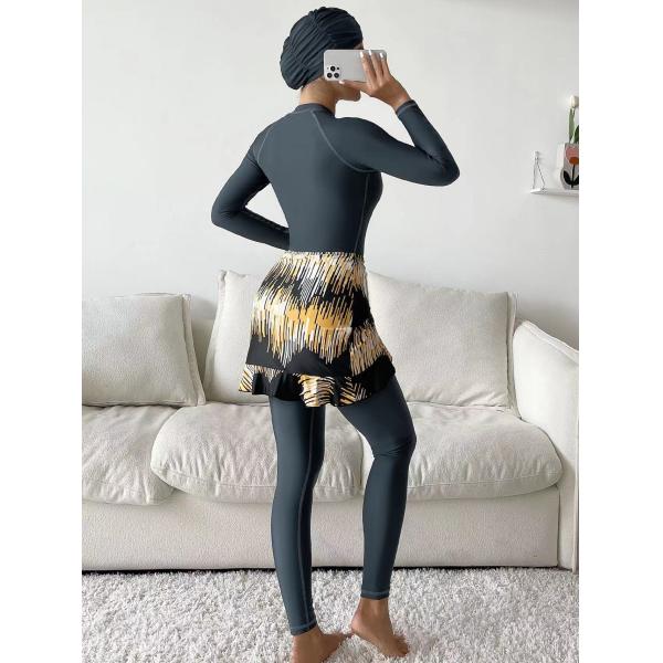 Консерватор заволакивания живота тонкого Swimwear дам купальника пляжа мусульманского скромного мусульманский