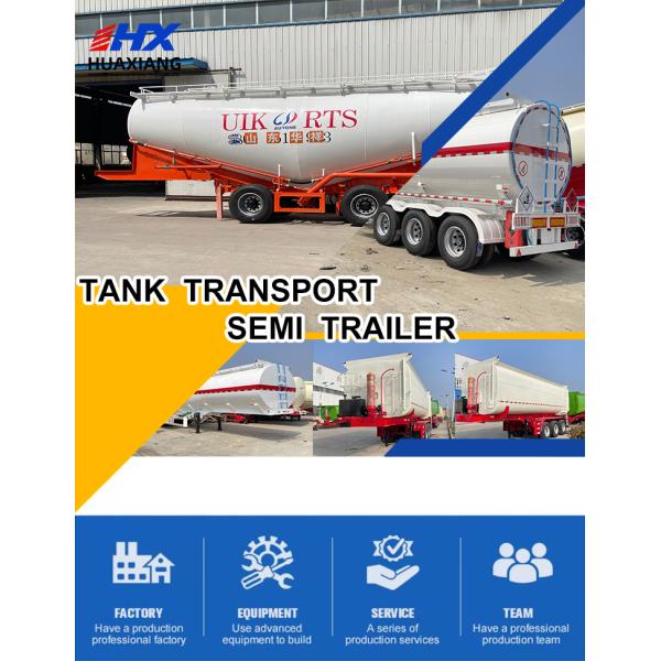 Tri Axles 40Tons Load Bulk Cement Flour Powder Material Transport Tank Semi Trailer