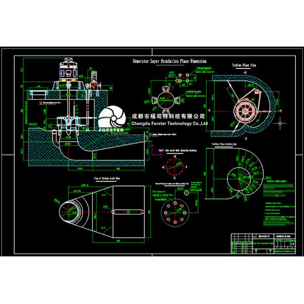 Генератор турбины головы 1000кв Каплан безщеточного возбуждения низкий