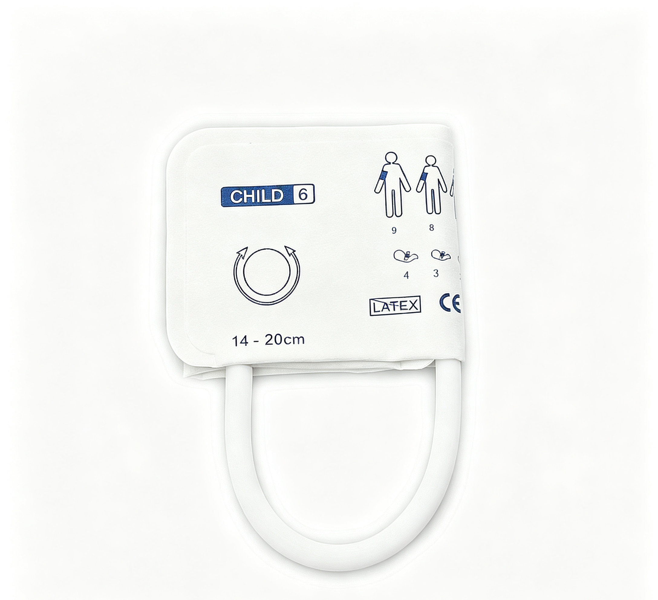 Single Tube Blood Pressure Cuff 14cm - 20cm Disposable NIBP Cuff