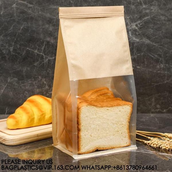 Bakery Bags With Window Cookie Bags For Packaging Candy Bags Treat Bags, Popcorn, Coffee Bags Resealable
