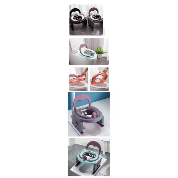 Black Kids Portable Baby Potty Training Toilet for Outdoor Camping Car Travelling