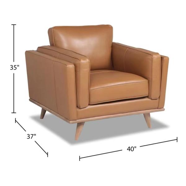 High End Customized Size Reception Furniture Living Room 3Pcs Solid Wood Leg Modern Sofas Pu Leather