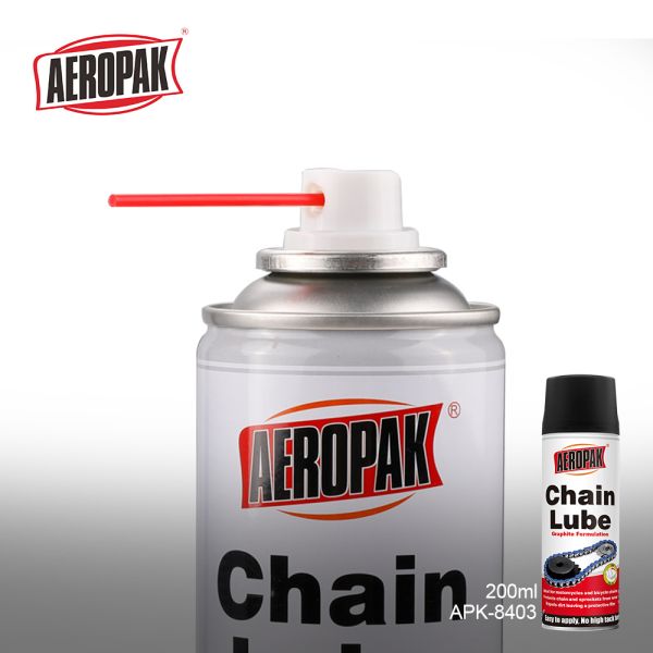 AEROPAK 200ml Automotive Chain Lube Spray Base Oil for Noise Reduction Drag Reduction Improved Transmission Efficiency Fast