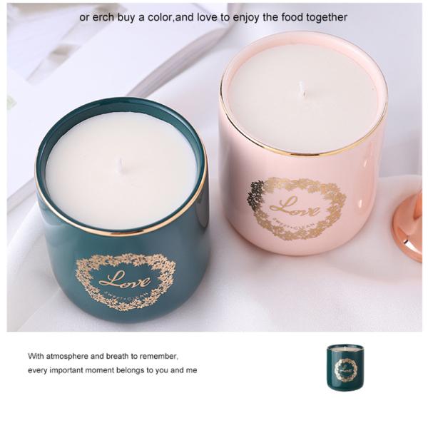 White Vegan Soy Candles Long Lasting Strong Scented Blue Campanula Scent