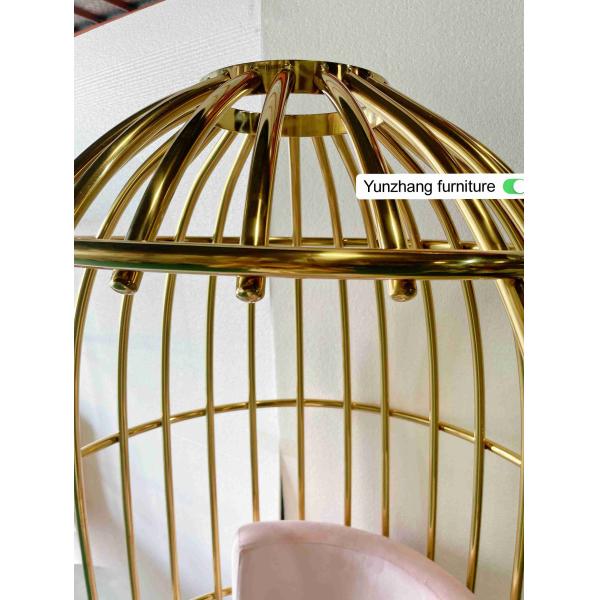 Удобная нержавеющая сталь стула Birdcage золота металла для банкета гостиницы