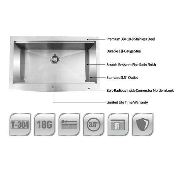 » форма шара Handmade раковины рабочего места кухни уступа 33x22 прямоугольная