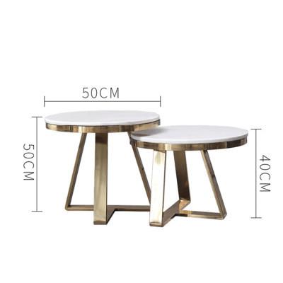 Custom Made Nordic Marble Modern Simple Living Room Round Size Tea Table