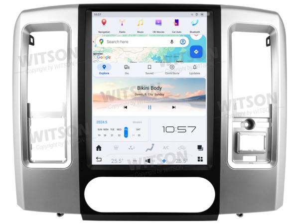 12.1 Pantalla Tesla Vertical Android Pantalla para Dodge RAM 2008-2012 Multimedia de automóviles Estéreo GPS Jugador de Carplay