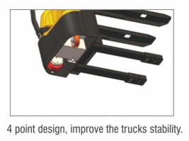 Warehouse Electric Pallet Jack Stacker , 1 Ton Pallet Stacker Forklift 3M Lift Height