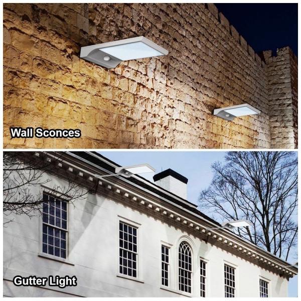 Motion Sensor Exterior Solar LED Lights Waterproof Solar Garden Wall Lights