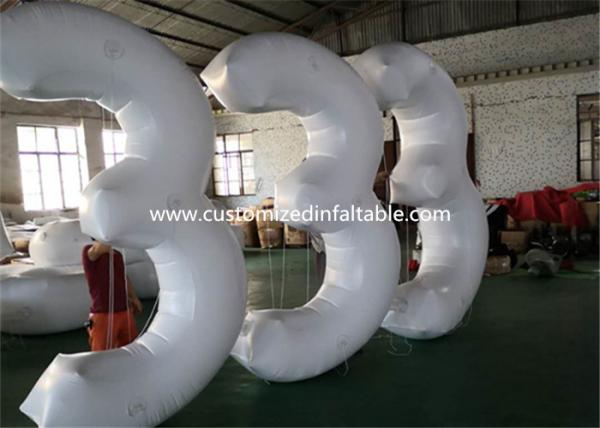White PVC Inflatable letters / inflatable numbers for party decoration or wedding