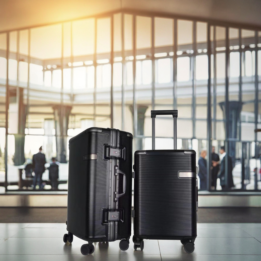 Unisex Stylish Large Capacity PC Carry-On Luggage High Quality Business Travel Bag Durable Spinner Caster Lock Classic Style