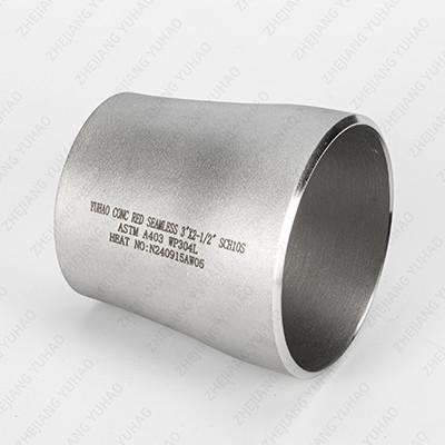 Raccords soudés bout à bout en acier inoxydable Sch5-SCH160, réducteur concentrique SS laminé au sable
