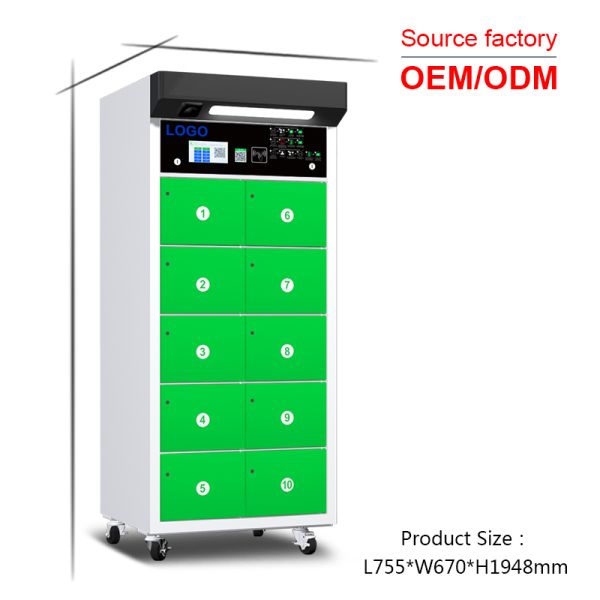 Intelligent Battery Swapping Cabinet for Electric Motorcycle 10 Warehouse Hot Sale Green Color
