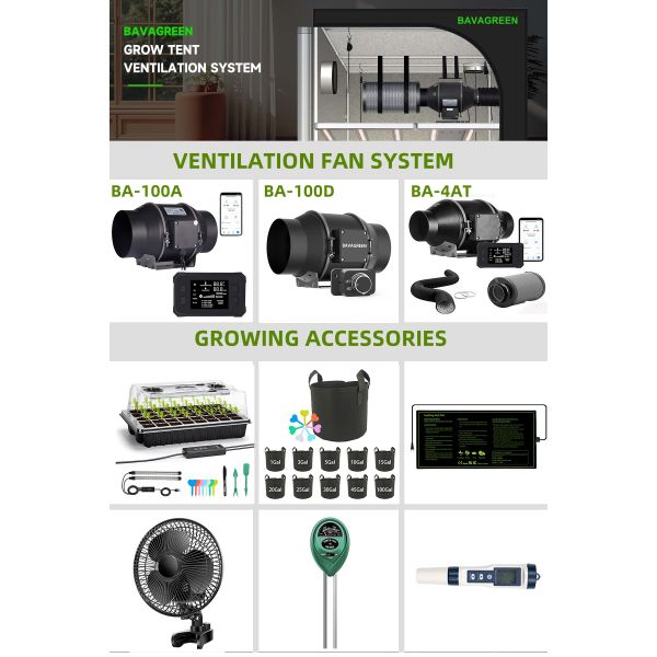 BAVAGREEN 130W Dimmable LED Grow Lamp Auto Time Full Spectrum Independent UV IR  LED Plant Light for Vegetables Flower