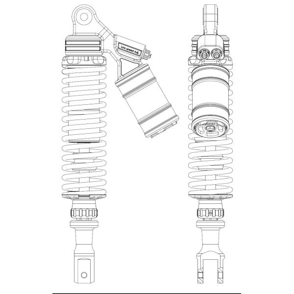 Scooter Shock DNM HLP катушка пружинная подвеска амортизатор ударов с пиггибэком ATV/gokart dirtbike высокая низкая скорость сжатие