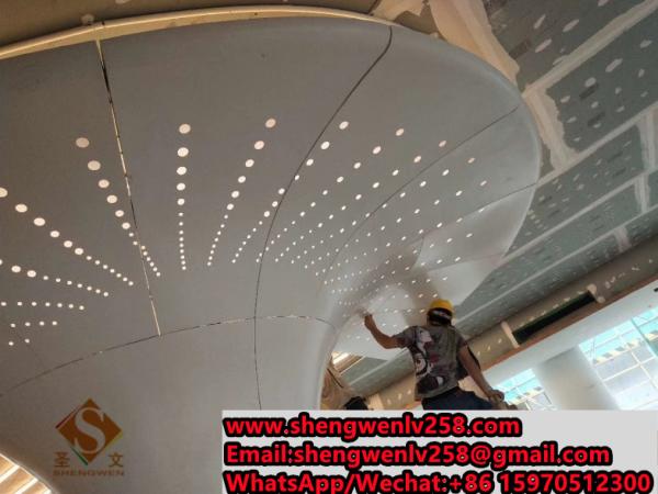 Solid aluminum sheet perforation decorative panel metal facades