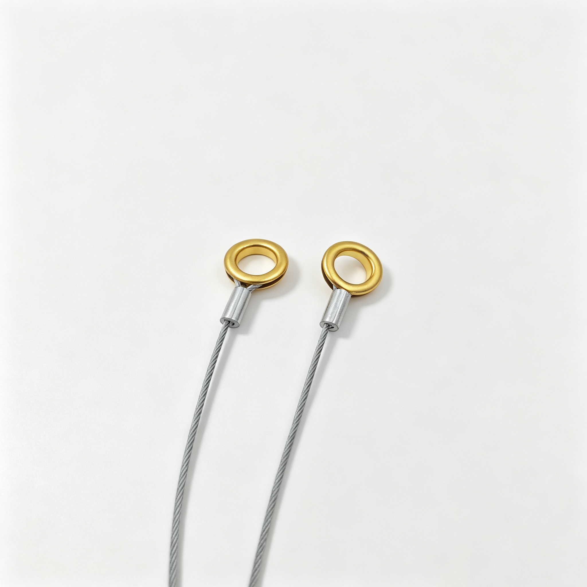 Custom Heavy Duty Steel Wire Rope Assembly Golden Single Swaged Terminal Secure Cable for Industrial Safety Application