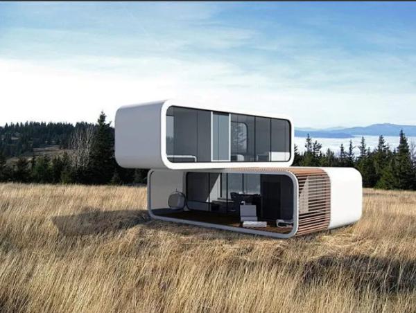Expandable Galvanized Steel Frame Prefab Capsule House Office For Hotel  10T