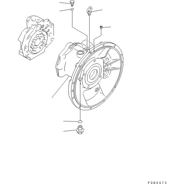 Komatsu 120-6 гидравлический насос малой головки 708-1L-00070 708-1L-00032