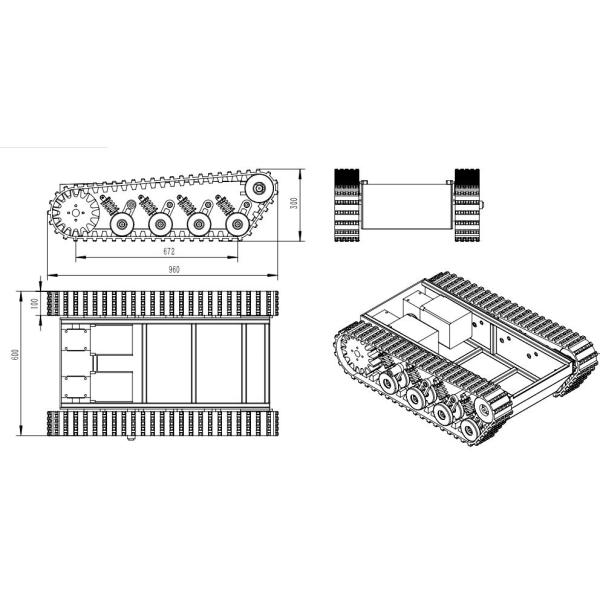Взбираясь нагрузка Undercarriage 100KG следа лестницы садовничая резиновая со стальной коробкой