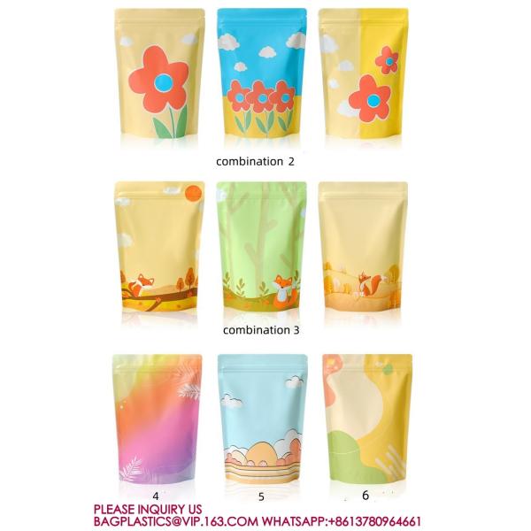 Sustainable Doypack Self Adhesive Bag Food Packaging Bag For Snack Candy Nougat Biscuit