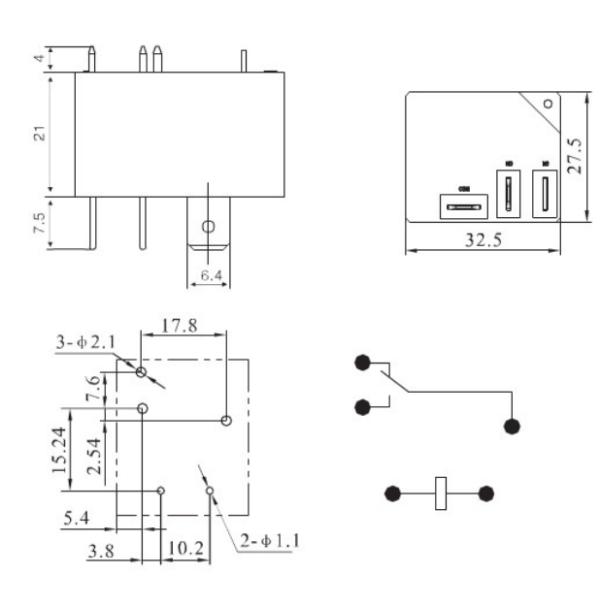 Coil Control Electrical Voltage 12VDC Electromagnetic Power Relay JQX-21F(T93)