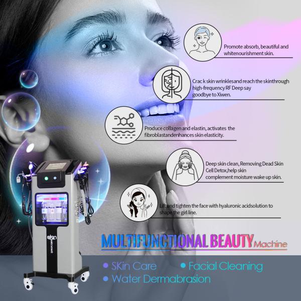 Ice Blue Rf Oxygen Water Peeling Hydra Dermabrasion Facial Machine