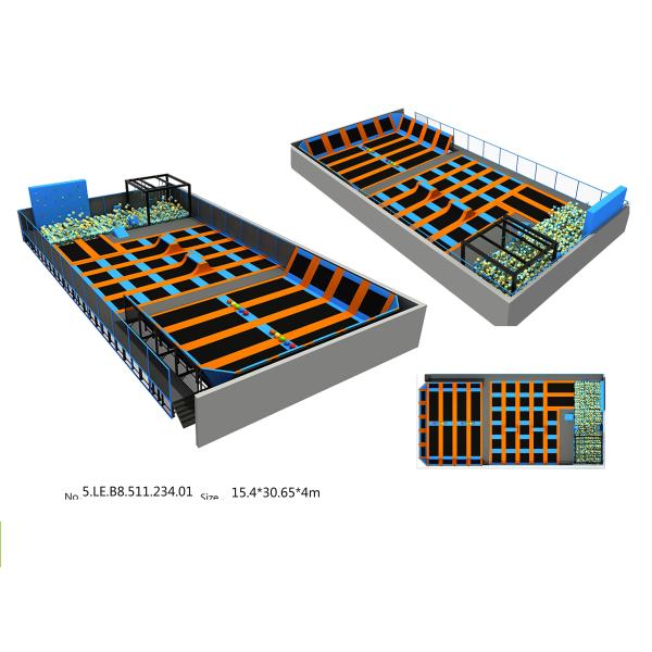472M2  Huge Indoor Bounce Trampoline Park for Young Adults Adventure Trampoline Park