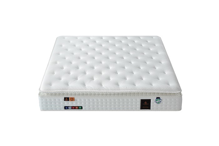 Medium Firm Pocket Spring Mattress With Ice Silk Top Natural Latex Foam