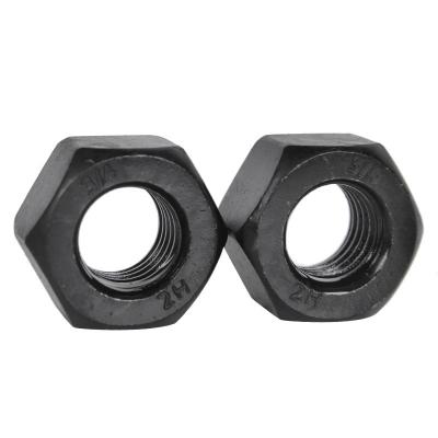 ISO9001 Certified A194-2H Blackened Thickened Nut for High Strength and M2-M30 Sizes