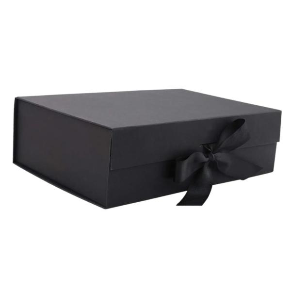Elegant Customized Paper Packaging Boxes with Variable Color Ribbon and Magnetic Seal
