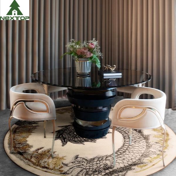 Modern Luxury Deluxe Gold Metal Fabric Single Chair Hotel Banquet Restaurant