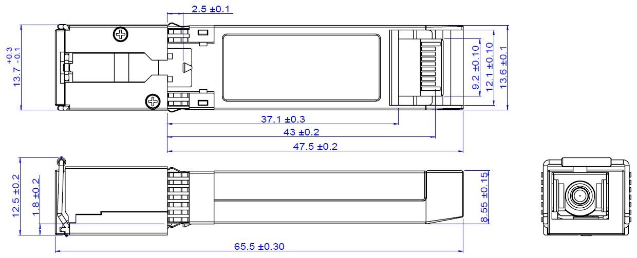 DOM SC UPC 20km приемопередатчика 1270nm 1577nm SMF 9.953Gbps XGS PON ONU GPON SFP