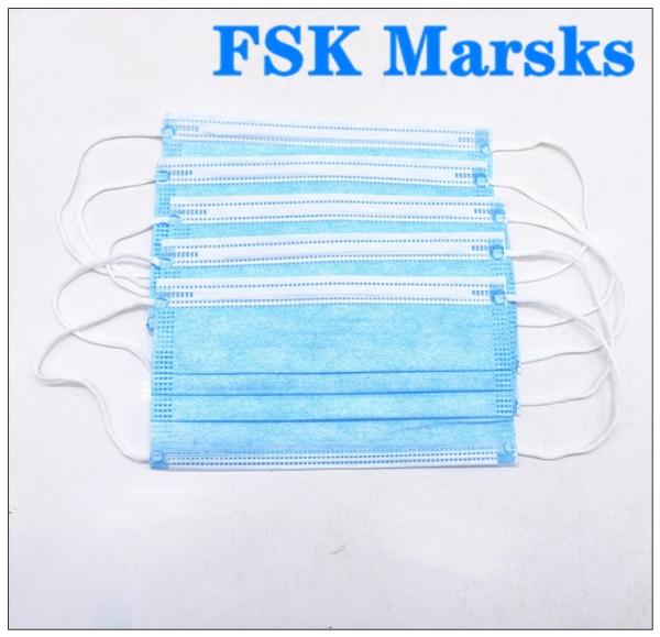 High Efficiency Filtration 3 Ply Disposable Face Mask Earloop Medical Mask Anti Spray