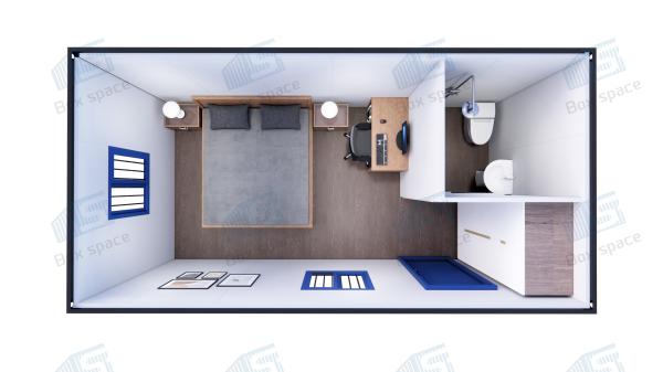 Boxspace Maison préfabriquée 2 chambres Maisons abordables Maisons minuscules Prêtes à être expédiées 3 chambres 2 salles de bain Pour les Philippines et la Malaisie