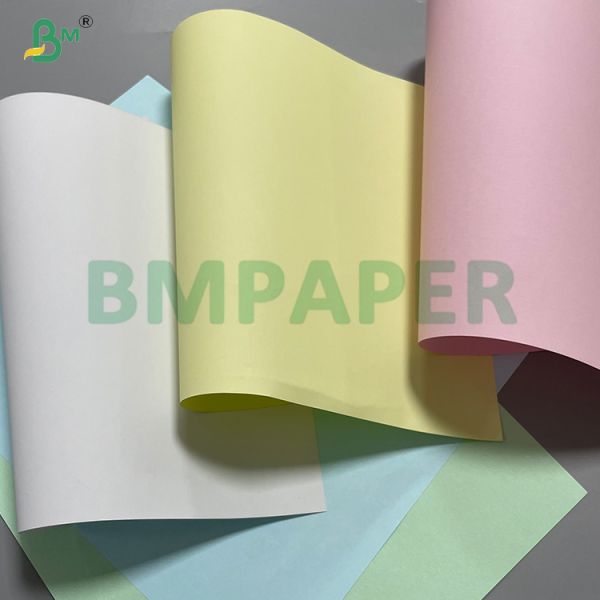  75g CB / CFB / CF Digital Printing Carbonless Paper Roll For Invoice NCR 9.5
