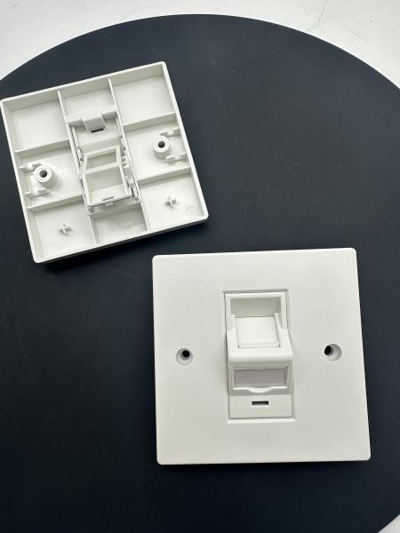 ANSHI LJ6C British Style Snap-In 1 Port Network Cable Faceplate RJ45 Frame 86*86MM