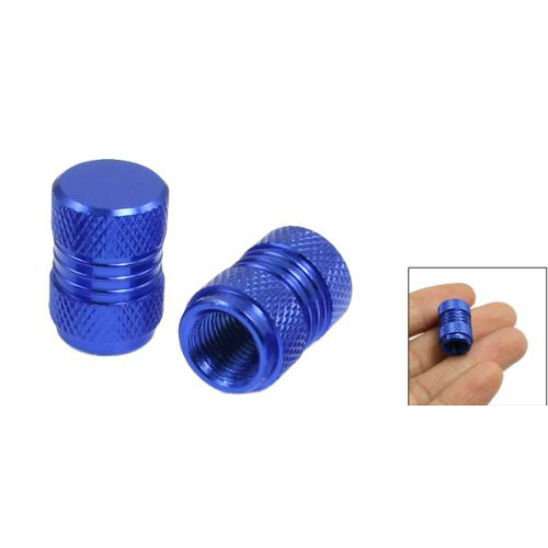 7 Mm Thread Car Tyre Valve Stem Caps Covers Royal Blue Easy Installation