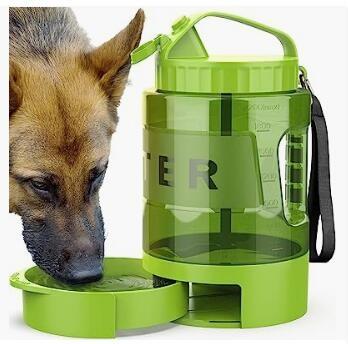 Dog Water Bottle for Walking, Pet Water Dispenser Feeder Container Portable with Drinking Cup Bowl Outdoor Hikin